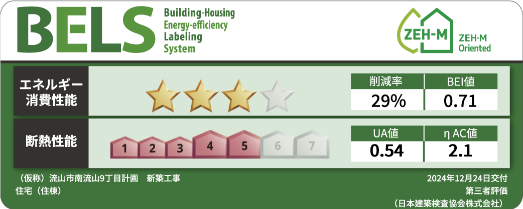 ※本表示は「住棟全体」の評価であり、「各住戸」の性能を担保するものではありません。