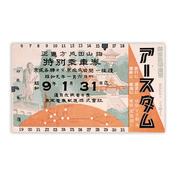 1934年（昭和9年）　成田山詣特別乗車券